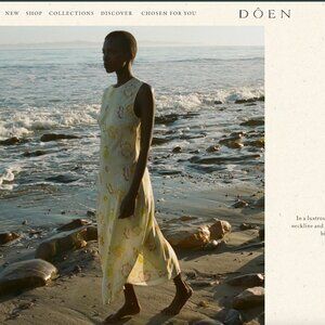 DÔEN Chandra Dress - Citron Anemone Bloom (NWT)